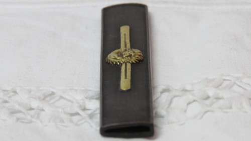 Antique Japanese Kozuka Samurai Sword Side Knife Blade Handle With Gold Buddhist Lion L: 9,5cm