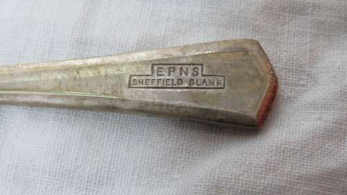 Lovely Vintage Set of Six EPNS Sheffield Blank Teaspoons in Box L: 11,5 cm Each