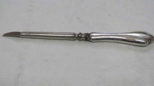 Stunning Antique Hallmarked Birmingham 1918-1919 Silver Nail Cleaner L: 10,5 cm 11.3 g