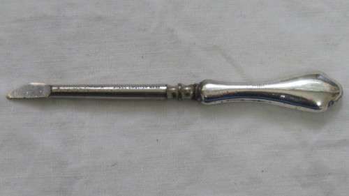 Stunning Antique Hallmarked Birmingham 1918-1919 Silver Nail Cleaner L: 10,5 cm 11.3 g