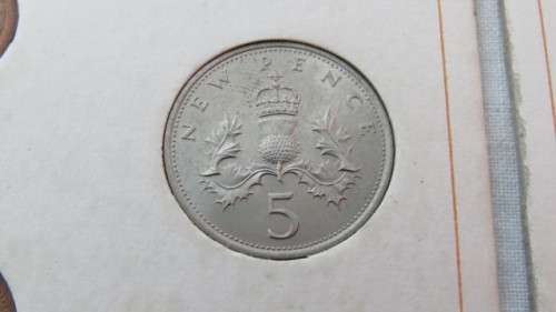 Two Britains 1968/1971 First Decimal Coins By Royal Mint Five Coins Sets in Original Blue Covers