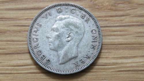 Great Britain 1944 Silver One Shilling Coin 5.7 g