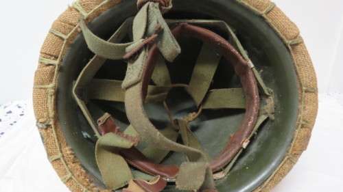 South African Defence Force M63 `Staaldak` Helmet With Webbing