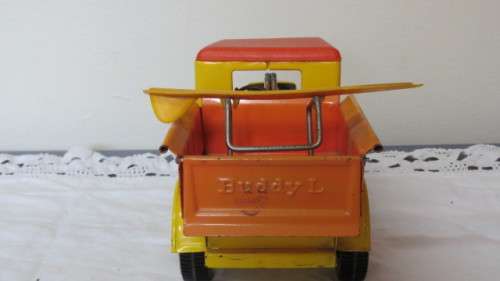 Stunning Vintage Rare Buddy L `Surf n Dump` Hot Rod Pressed Steel Surf Truck L: 27, 5 cm