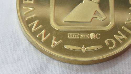 Wildlife Society 50th Anniversary Silver Gilt Medallion Elephant Detail 45mm 37.3 g