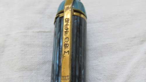 Stunning Vintage Reform Blue Barrel Fountain Pen 14Ct. Gold Plated Nib. L: 13,5cm (Relisted Item)