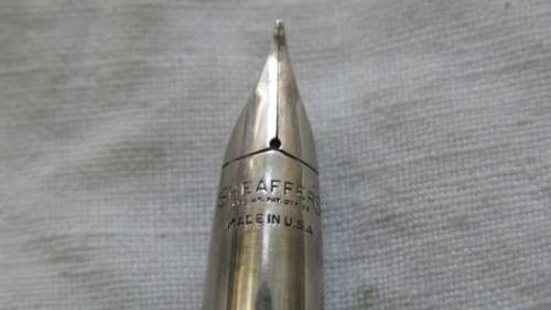 Stunning Vintage Sheaffer Burgundy Barrel/Lid White Dot Fountain Pen L: 14,5 cm