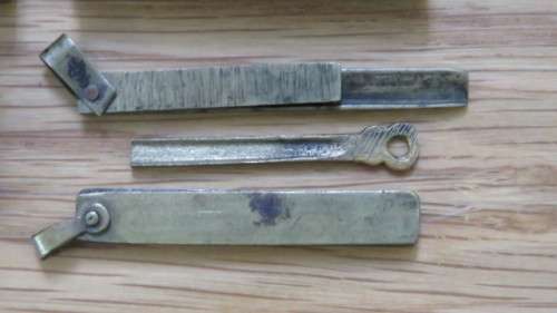 Four Vintage Brass Chinese Locks With Keys. SOLD AS IS.