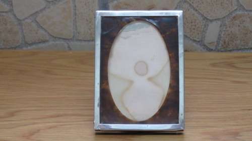 Gorgeous Vintage Hallmarked Sterling Silver/Tortoise Shell Picture Photo Frame 65.6g See Description