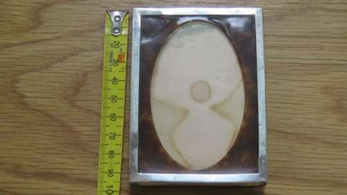 Gorgeous Vintage Hallmarked Sterling Silver/Tortoise Shell Picture Photo Frame 65.6g See Description