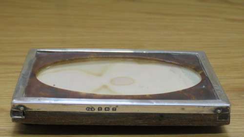 Gorgeous Vintage Hallmarked Sterling Silver/Tortoise Shell Picture Photo Frame 65.6g See Description