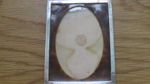 Gorgeous Vintage Hallmarked Sterling Silver/Tortoise Shell Picture Photo Frame 65.6g See Description