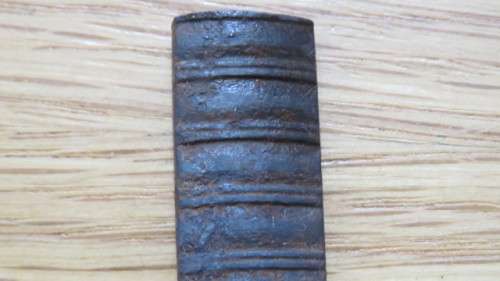 Two Beautiful Vintage Japanese Gold/Copper Inlay Iron Kozukas. Details in Description