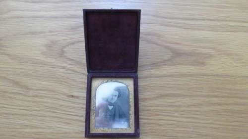 Lot of Three Victorian Ambrotypes and One Daguerreotype in Full Split Cases. Details in Description