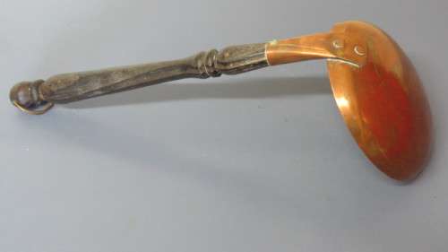 Superb Vintage Original De Klerk Large Copper Ladle/Hand Carved Wooden Handle L: 38 cm