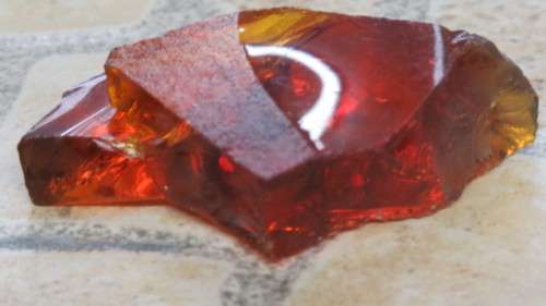 Stunning Golden Sun Amber Andara Monatomic Free Form Crystal 6,6 x 5 x 1,7 cm