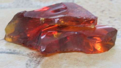 Stunning Golden Sun Amber Andara Monatomic Free Form Crystal 6,6 x 5 x 1,7 cm