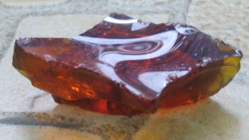 Stunning Golden Sun Amber Andara Monatomic Free Form Crystal 6,6 x 5 x 1,7 cm