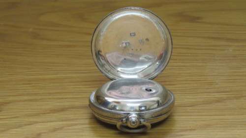 Silver Hallmarked 1883 London Robert John Pike English Lever Pocket Watch No Winding Key 116 g