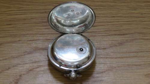 Silver Hallmarked 1883 London Robert John Pike English Lever Pocket Watch No Winding Key 116 g