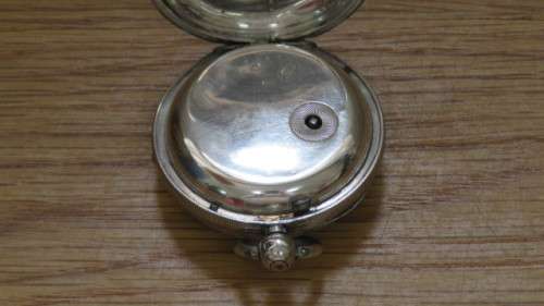 Silver Hallmarked 1883 London Robert John Pike English Lever Pocket Watch No Winding Key 116 g