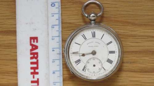 Silver Hallmarked 1883 London Robert John Pike English Lever Pocket Watch No Winding Key 116 g