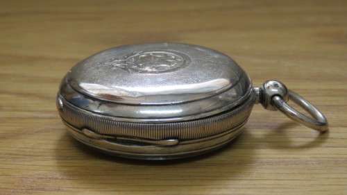 Silver Hallmarked 1883 London Robert John Pike English Lever Pocket Watch No Winding Key 116 g