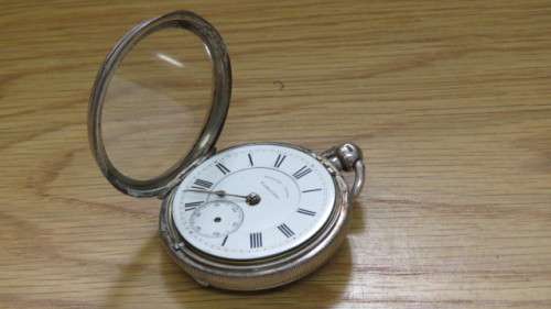 Silver Hallmarked 1883 London Robert John Pike English Lever Pocket Watch No Winding Key 116 g