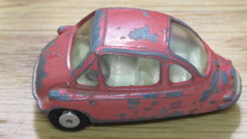 Wonderful Rare Vintage Corgi Toys Orange #233 Heinkel Economy Car L: 6,5 cm
