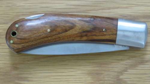 Superb Vintage Lakota Rostfrei #26681 Pocket Folding Knife With Leather Pouch L: 10 cm