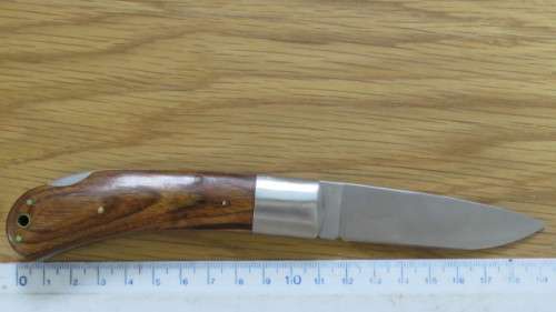 Superb Vintage Lakota Rostfrei #26681 Pocket Folding Knife With Leather Pouch L: 10 cm