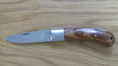 Superb Vintage Lakota Rostfrei #26681 Pocket Folding Knife With Leather Pouch L: 10 cm