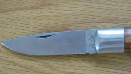 Superb Vintage Lakota Rostfrei #26681 Pocket Folding Knife With Leather Pouch L: 10 cm