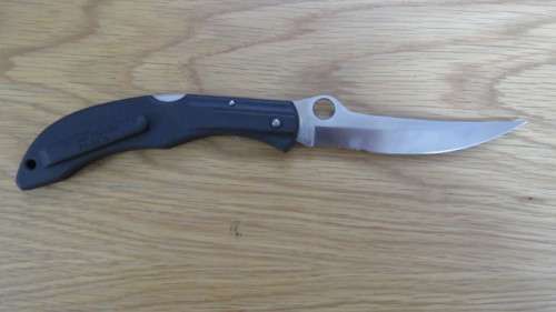 Superb Vintage Spyderco Catcherman Clipit Fillet Folding Knife L: 15 cm