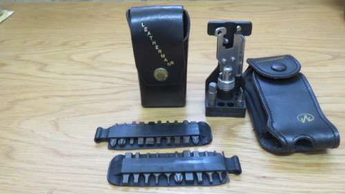 Awesome Vintage Leatherman Tool Adapter and Bit Kit With Leather Pouches