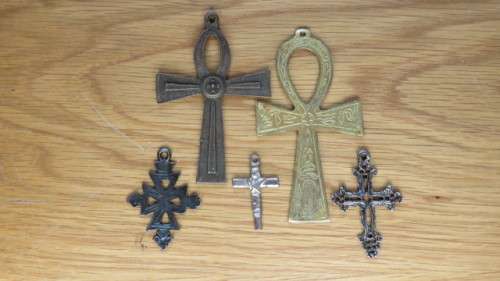 Interesting Joblot of Five Gothic Style Pendants Details in Description.