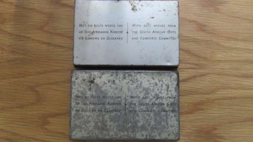 Two Wonderful Collectible Vintage WW2 Kersfees/Christmas Cigarette Tins 11,3 x 7 x 2 cm