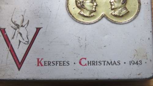 Two Wonderful Collectible Vintage WW2 Kersfees/Christmas Cigarette Tins 11,3 x 7 x 2 cm