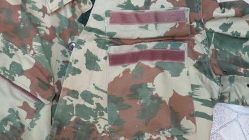 South African Police Tin Koevoet Bush Jacket With Removable Wool Liner. Size Medium.