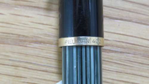 Two Superb Vintage 1950`s Pelikan 400 Fountain Pens With 14K Gold Nibs L: 13,2 cm