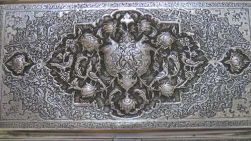 Superb Vintage Ornately Decorated Silver Plate Hinged Footed Cigarette Box 16 x 8,5 x 2 cm
