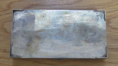 Superb Vintage Ornately Decorated Silver Plate Hinged Footed Cigarette Box 16 x 8,5 x 2 cm