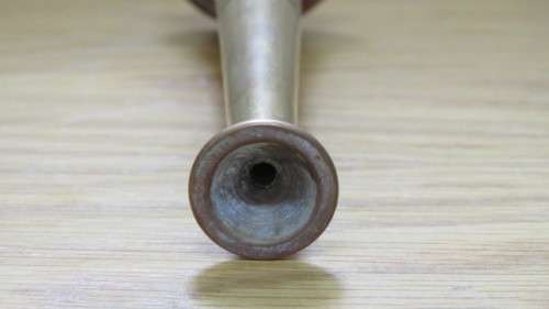 Interesting Quality Well Made Vintage Copper and Brass Hunting Horn No Makers Mark L, 22 cm