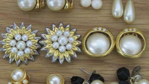 Collection of Fourteen Vintage Pairs of Stud/ Clip On/ Screw On Earrings. Details in Description