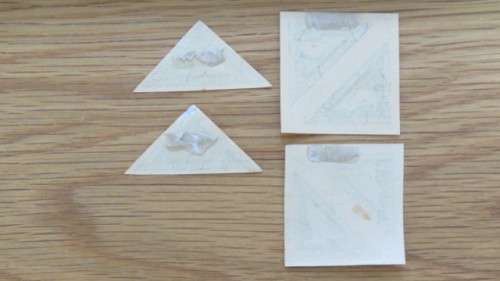 Union of SA 1926 4 Pence `Hope Sits` Series Triangular Stamps Incl. 2 Square Pairs  SOLD AS IS