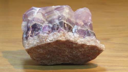 Light Purple Ladder-Like Flourite With Quartz, Calcite, Mixed Mineral Raw Crystal 5 x 6 x 4,5 cm