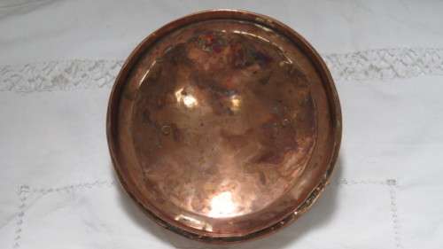 Stunning Vintage Copper and Brass Cooking Pot With Lid 15 x 8,5 cm