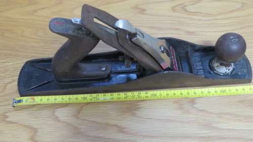 Wonderful Vintage Anant No. A5 Cast Iron/ Stainless Steel Hand Jack Plane Made in India L: 35 cm