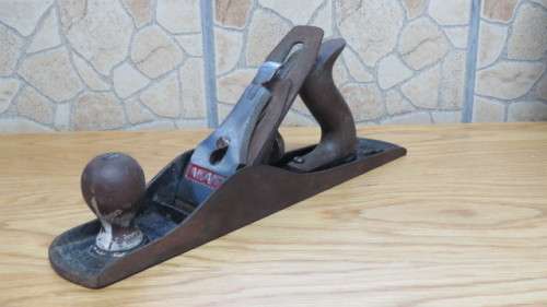 Wonderful Vintage Anant No. A5 Cast Iron/ Stainless Steel Hand Jack Plane Made in India L: 35 cm