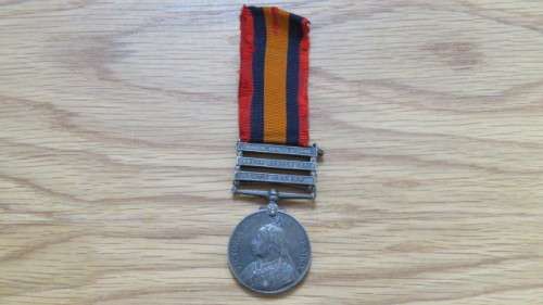 Anglo-Boer War 1899-1902 Queen`s South Africa Medal Issued to 15817  Pte. F.A. Pringle R.A.M.C.